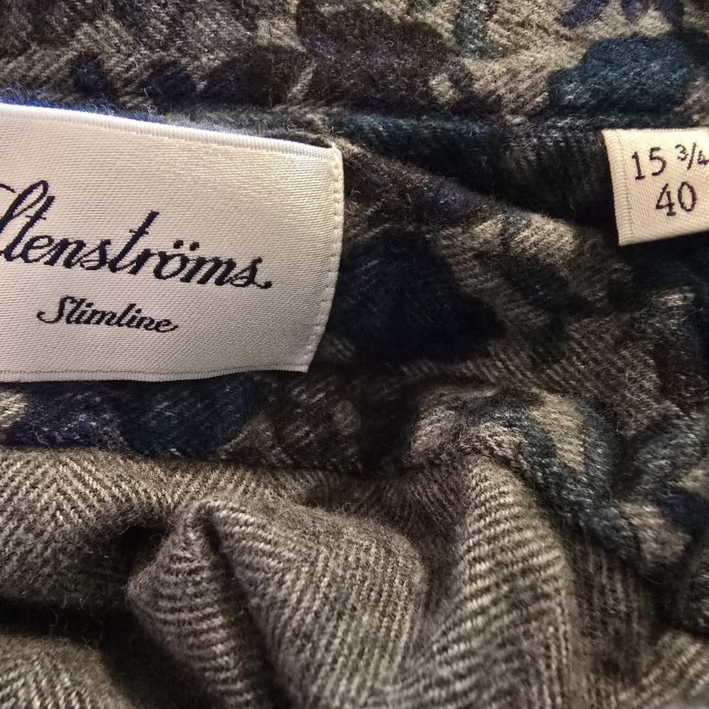 STENSTRÖMS Slimline Long Sleeve Button Up Shirt Blue Floral Pattern - Picture 4 of 4